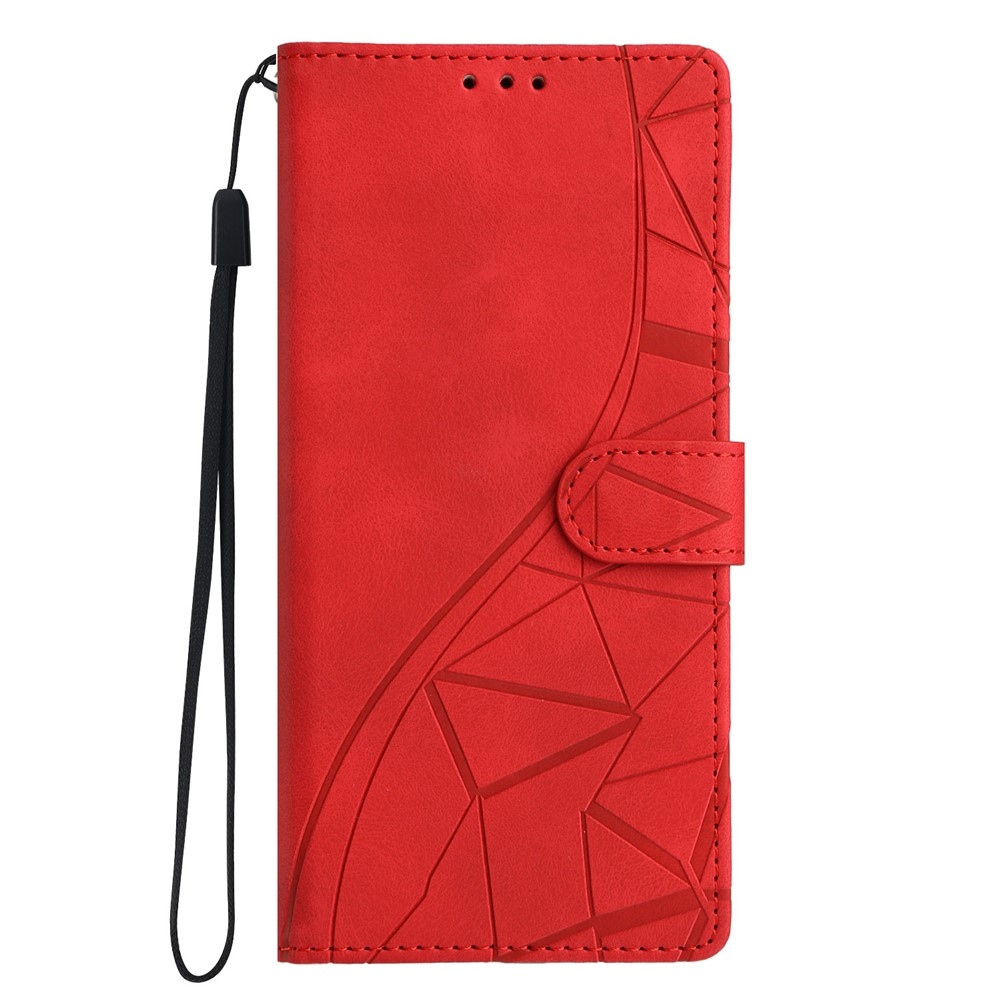 Triangles knižkové puzdro na Xiaomi 15T - červené