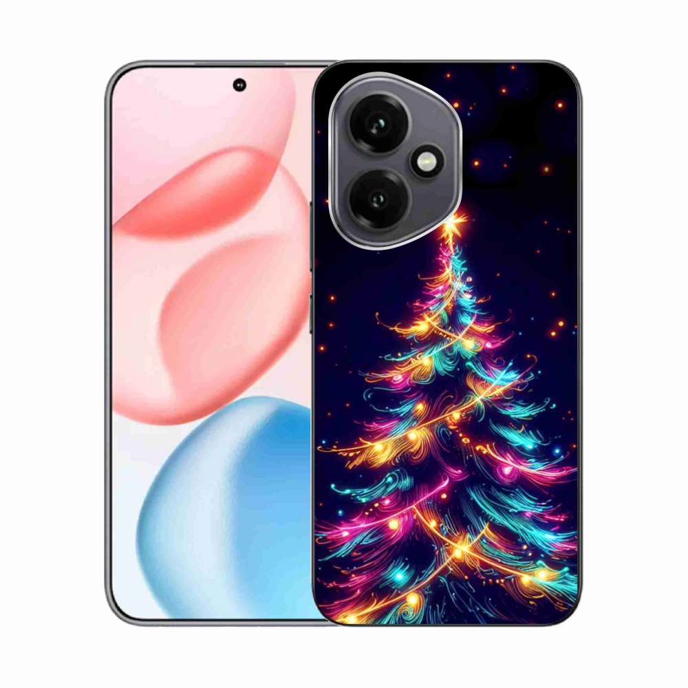 Gélový kryt mmCase na Honor 400 - neónový vianočný stromček