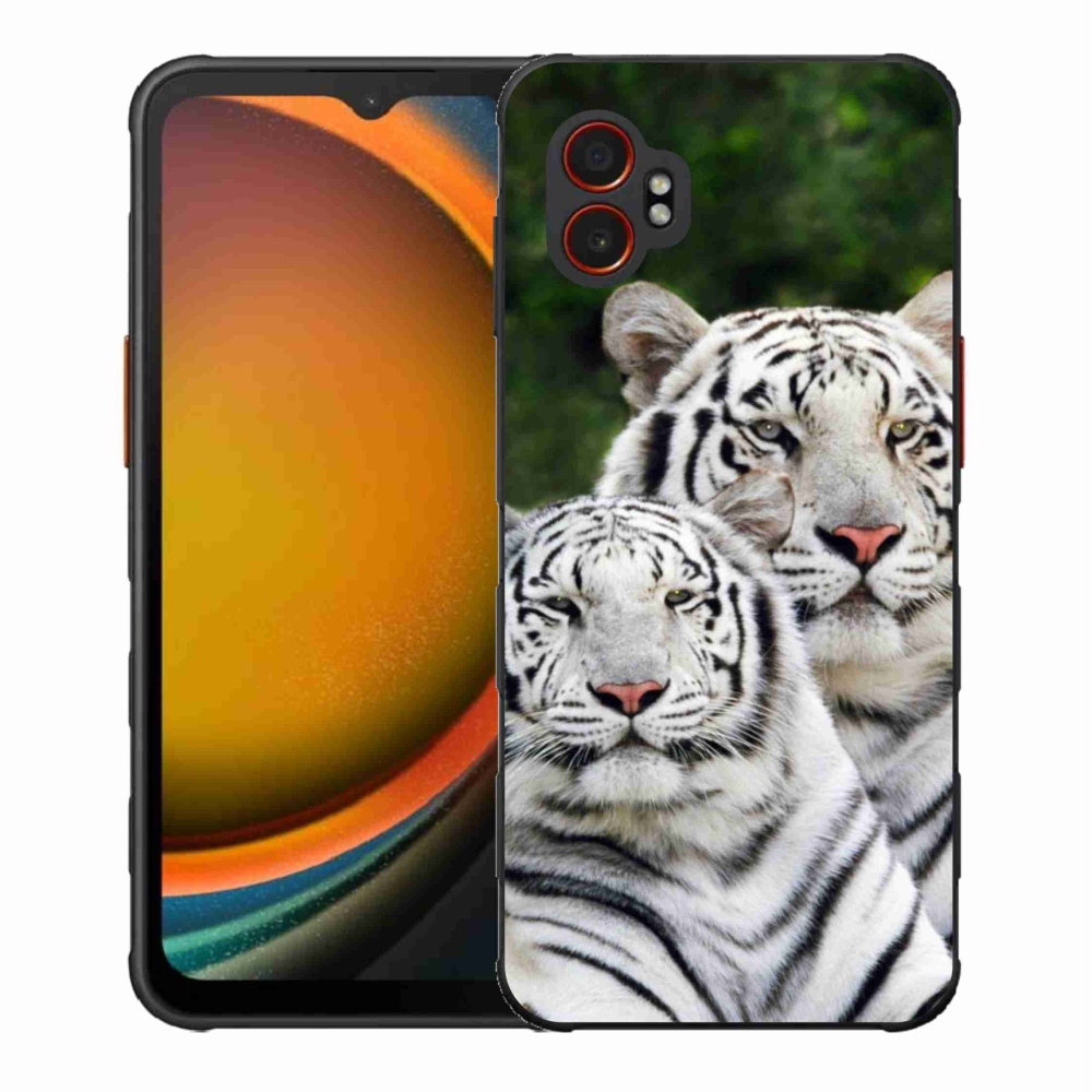 Gélový kryt mmCase na Samsung Galaxy Xcover 7 Pro - bieli tigre