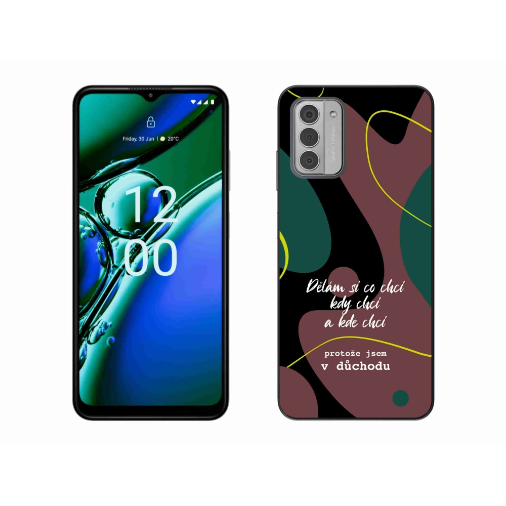 Gélový kryt mmCase na Nokia G42 - vtipný text 10 čierne pozadie
