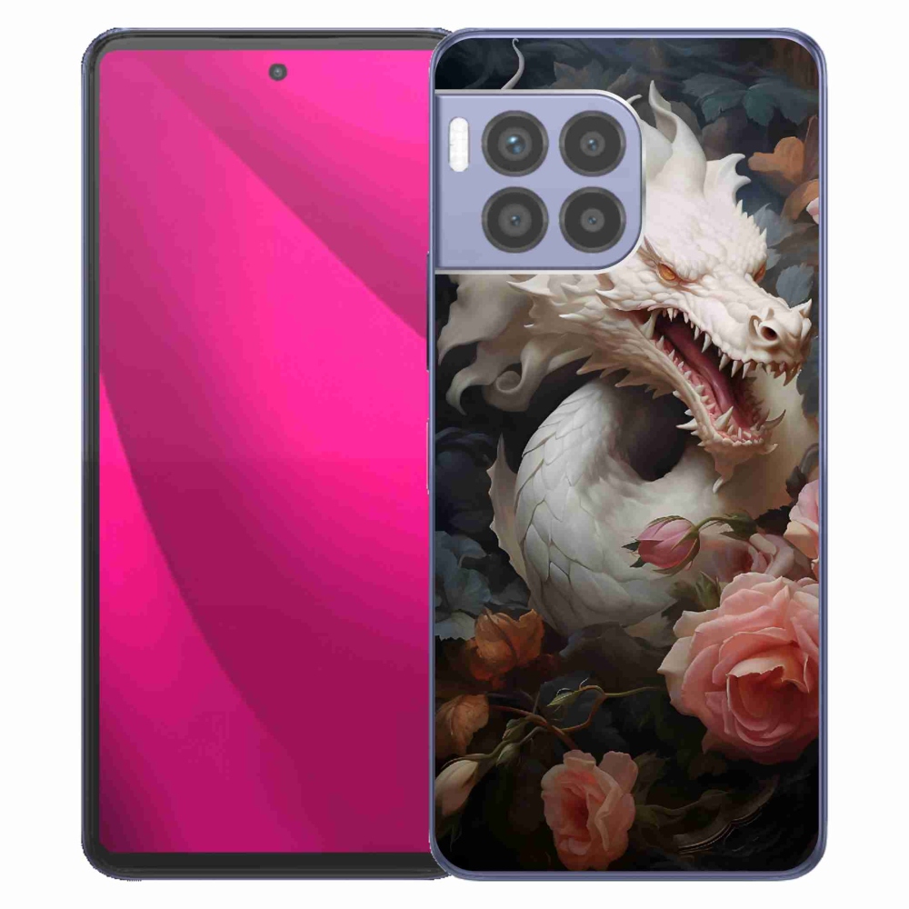 Gélový kryt mmCase na T-Mobile T Phone 2 Pro - biely drak