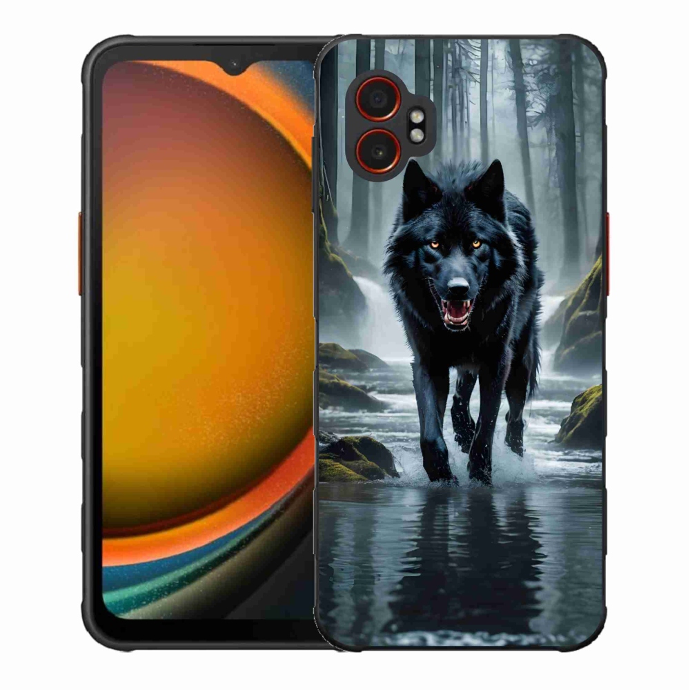 Gélový kryt mmCase na Samsung Galaxy Xcover 7 Pro - čierny vlk