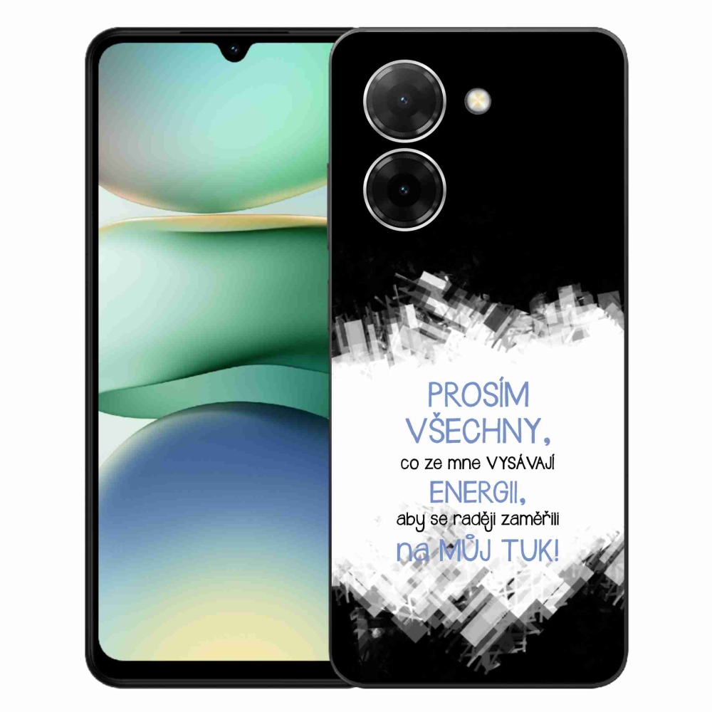Gélový kryt mmCase na Xiaomi Redmi A5 (173.45x79.35x8.45mm) - vtipný text 1 modrý