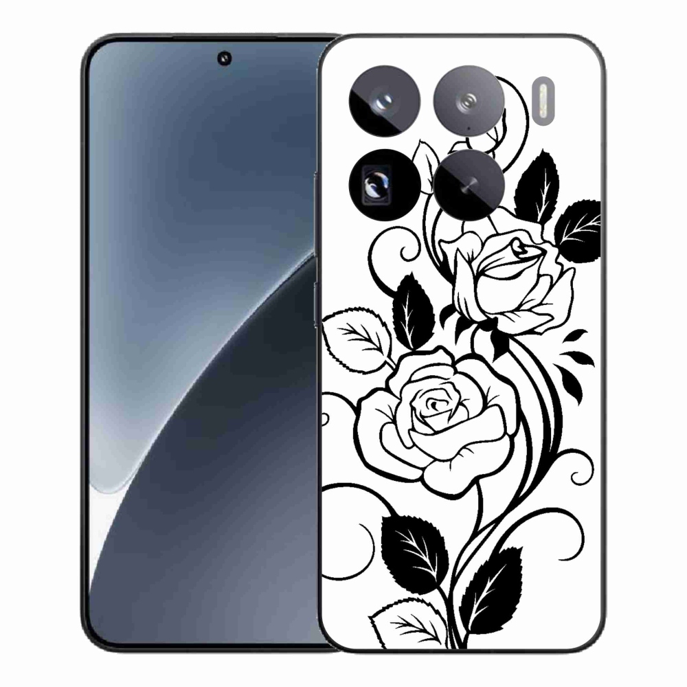 Gélový kryt mmCase na Xiaomi 15 Pro - čiernobiela ruža