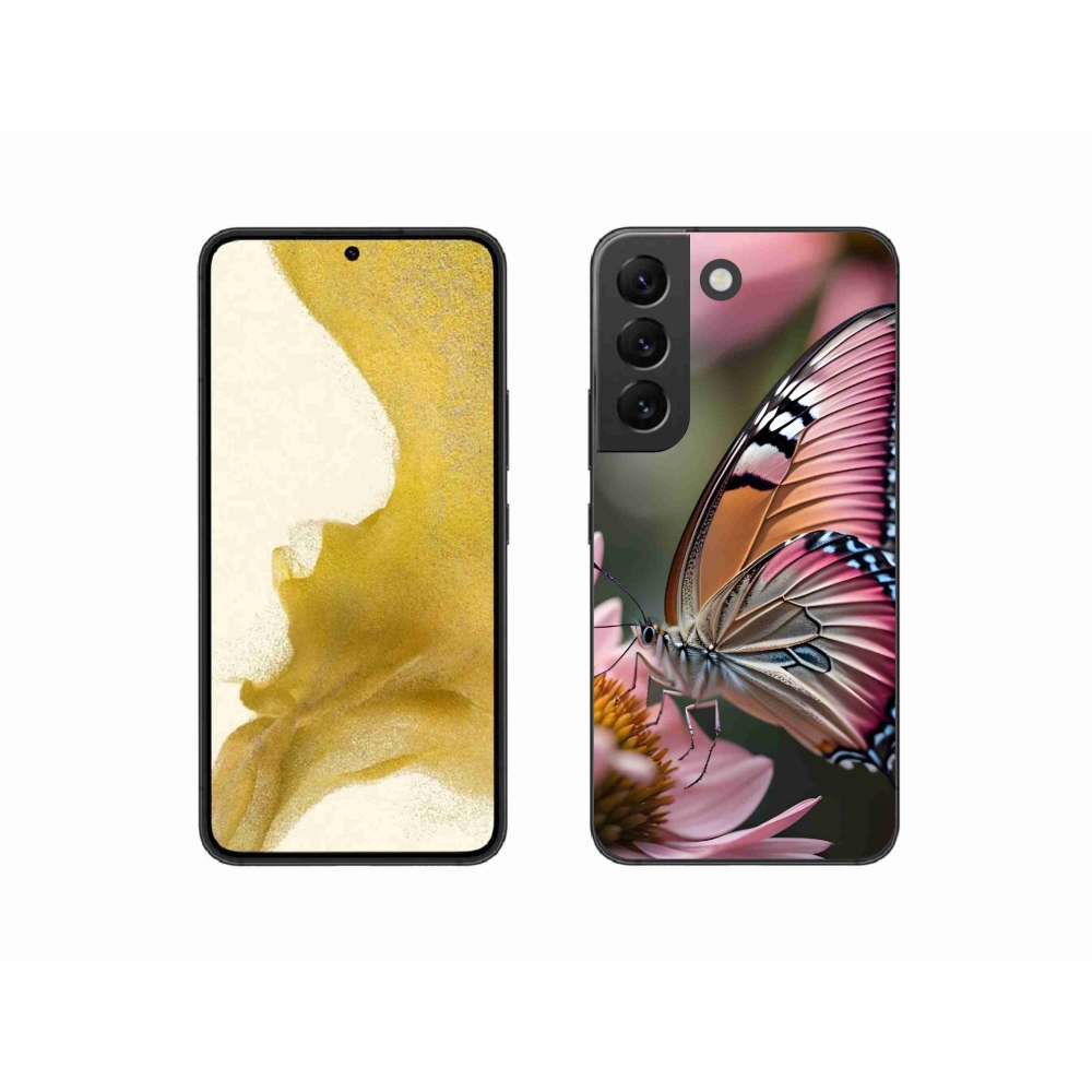 Gélový kryt mmCase na Samsung Galaxy S22 5G - farebný motýľ