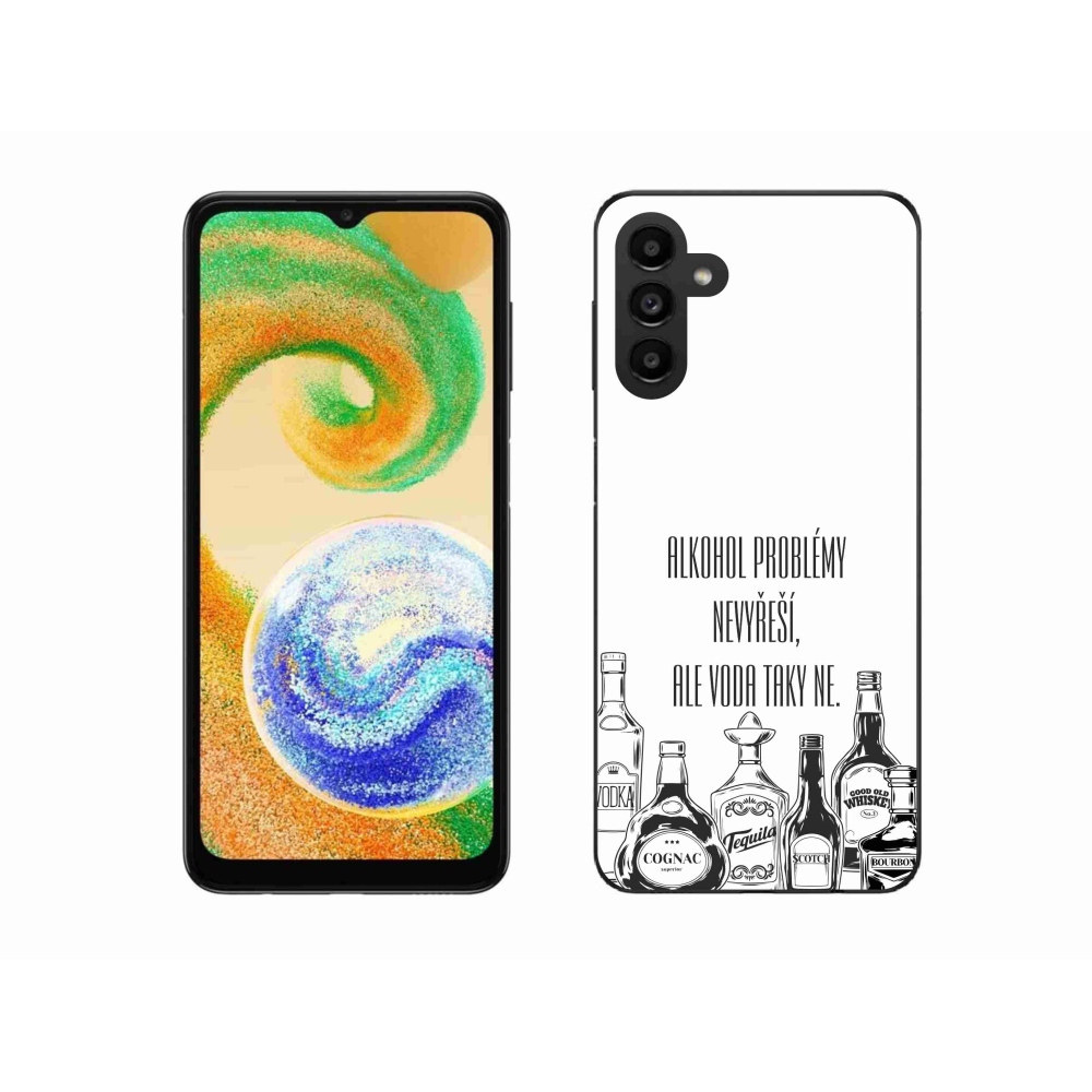 Gélový kryt mmCase na Samsung Galaxy A04s (164.7x76.7x9.1mm) - vtipný text biele pozadie