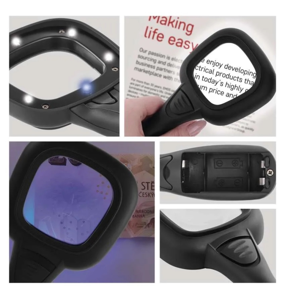 Ručná lupa s LED/UV osvetlením
