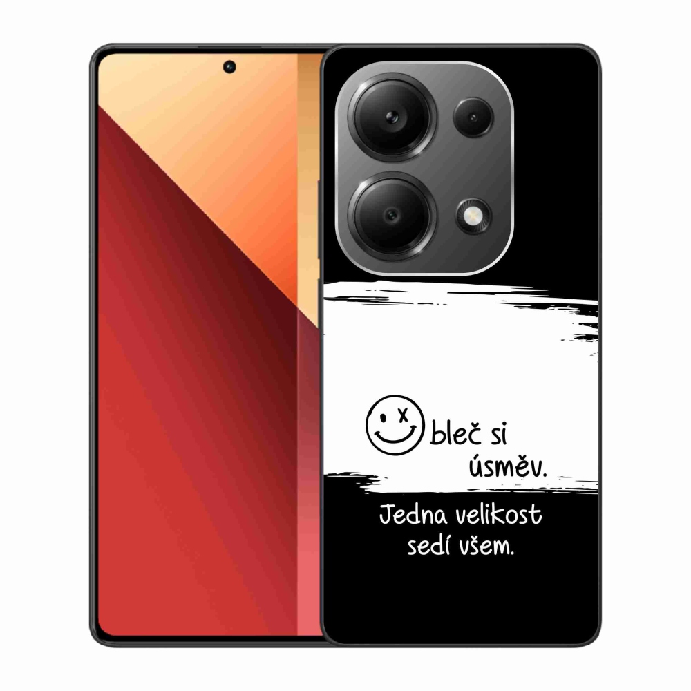 Gélový kryt mmCase na Xiaomi Redmi Note 13 Pro 4G/Poco M6 Pro - vtipný text 8 bieločierne pozadie