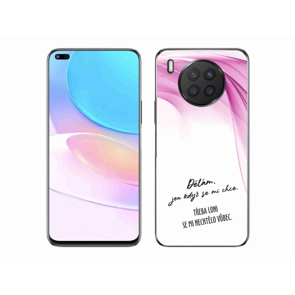 Gélový kryt mmCase na Huawei Nova 8i - vtipný text 12 biele pozadie