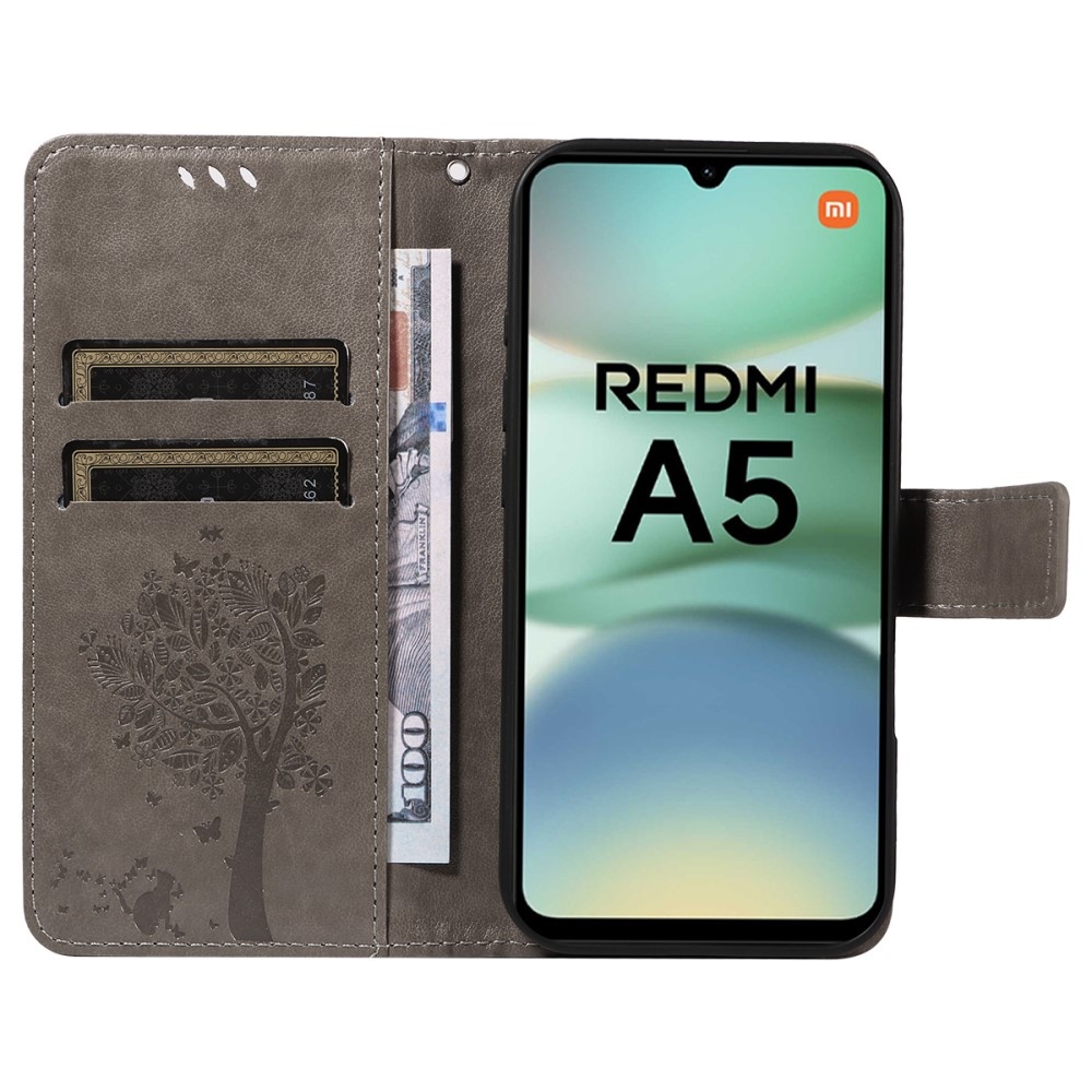 Trees knižkové púzdro na Xiaomi Redmi A5 (171.7x77.8x8.3mm) - šedé