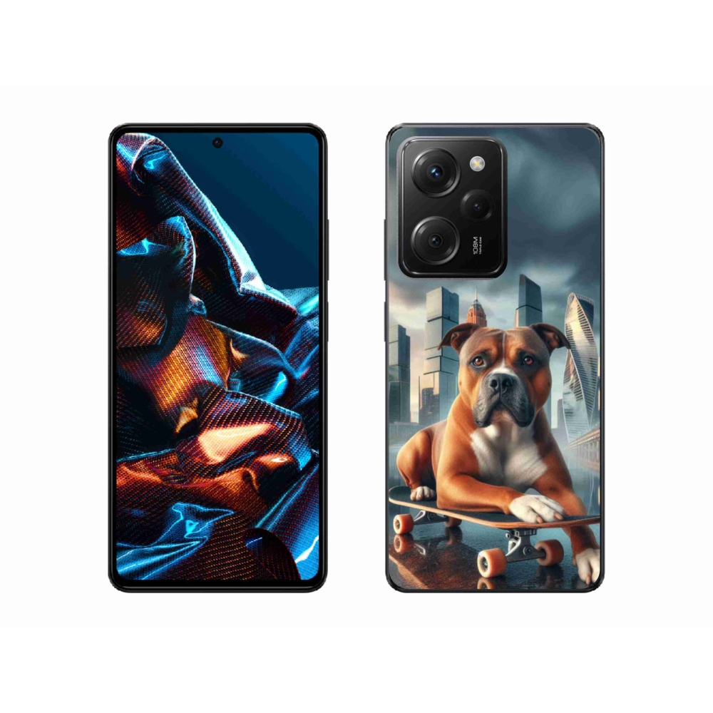 Gélový kryt mmCase na Xiaomi Poco X5 Pro 5G - pes na skateboarde