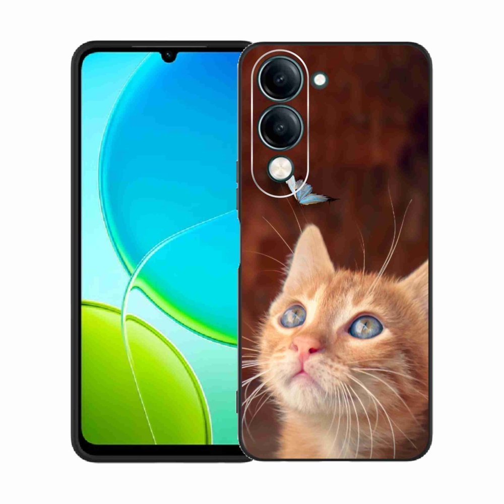 Gélový kryt mmCase na Vivo Y29s 5G - motýľ a mačiatko