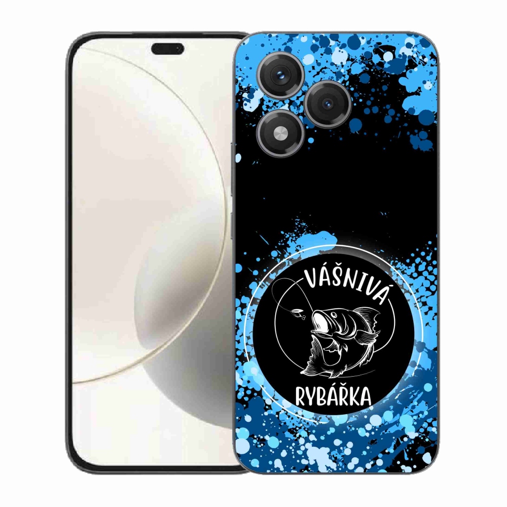Gélový kryt mmCase na Honor 400 Lite - vášnivá rybárka čierne pozadie