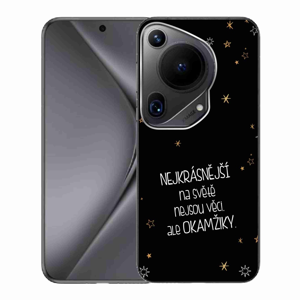 Gélový kryt mmCase na Huawei Pura 70 Ultra - citát 4 čierne pozadie