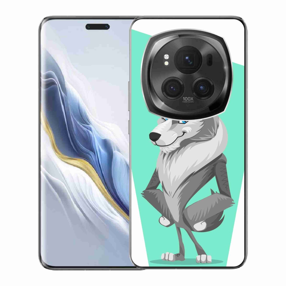 Gélový kryt mmCase na Honor Magic 6 Pro 5G - kreslený vlk