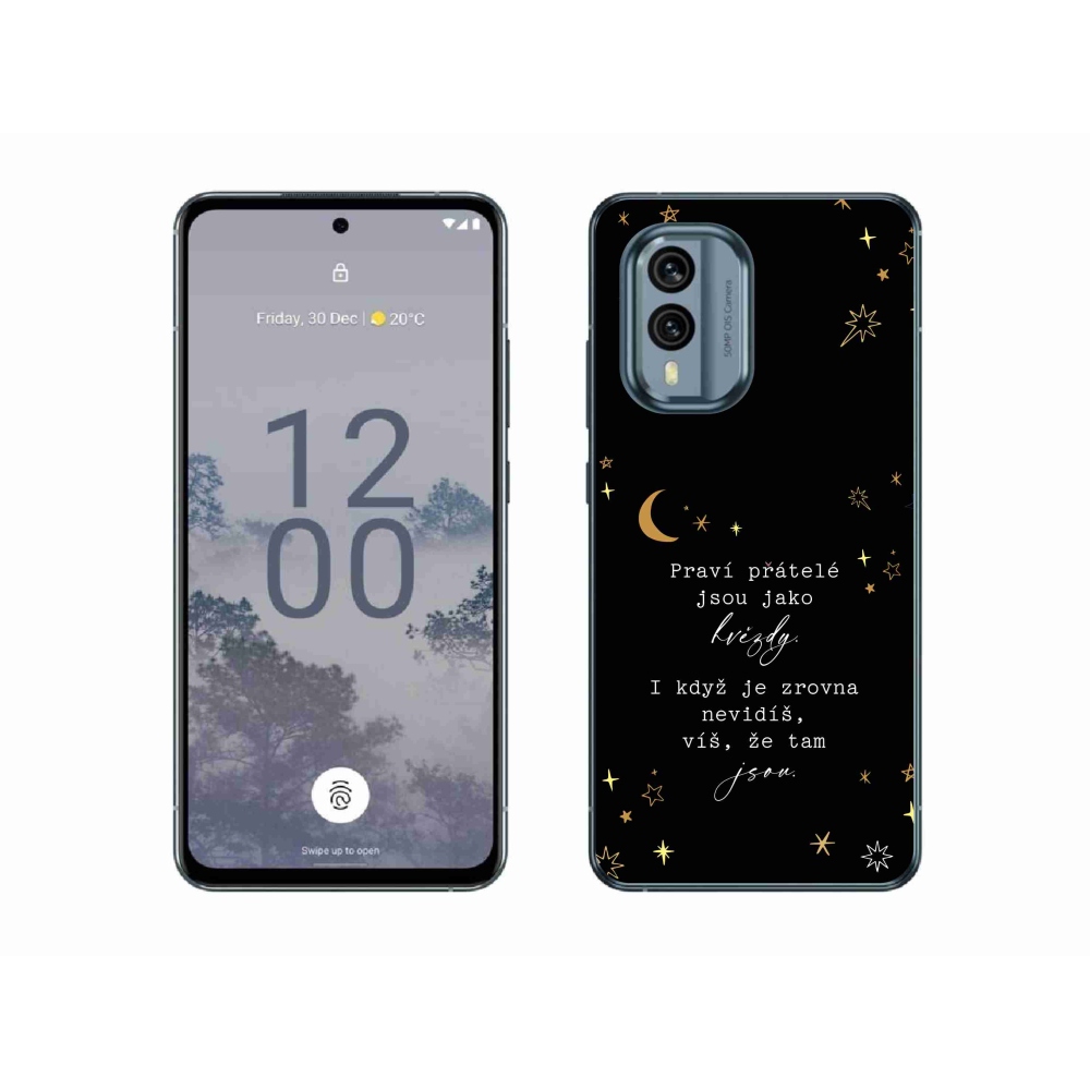 Gélový kryt mmCase na Nokia X30 5G - citát 6 čierne pozadie