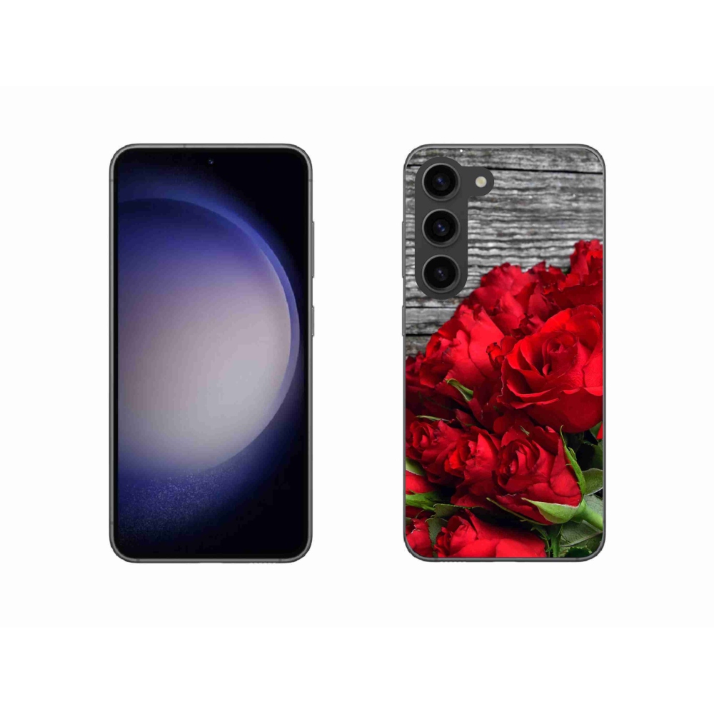 Gélový kryt mmCase na Samsung Galaxy S23 5G - červené ruže
