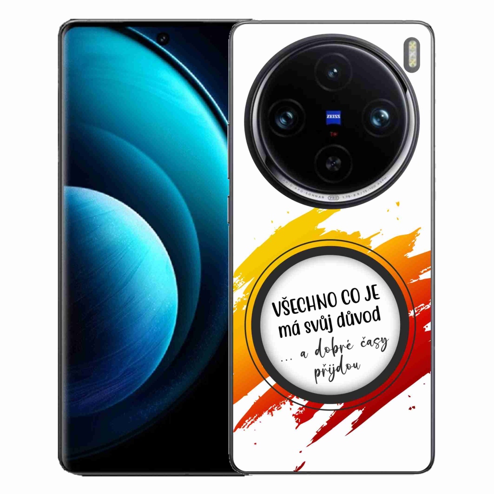 Gélový kryt mmCase na Vivo X100 Pro 5G - citát 3 biele pozadie