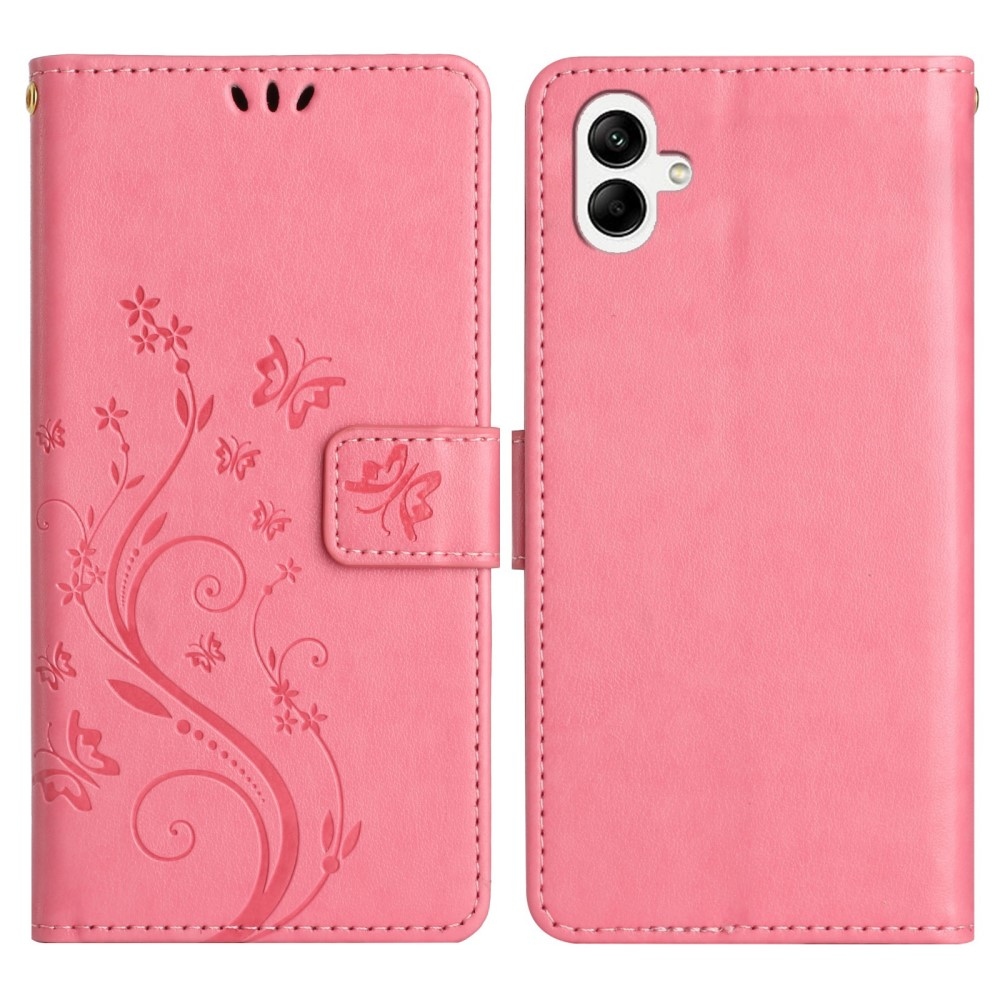 Flowers knižkové púzdro na Samsung Galaxy A06 4G - ružové