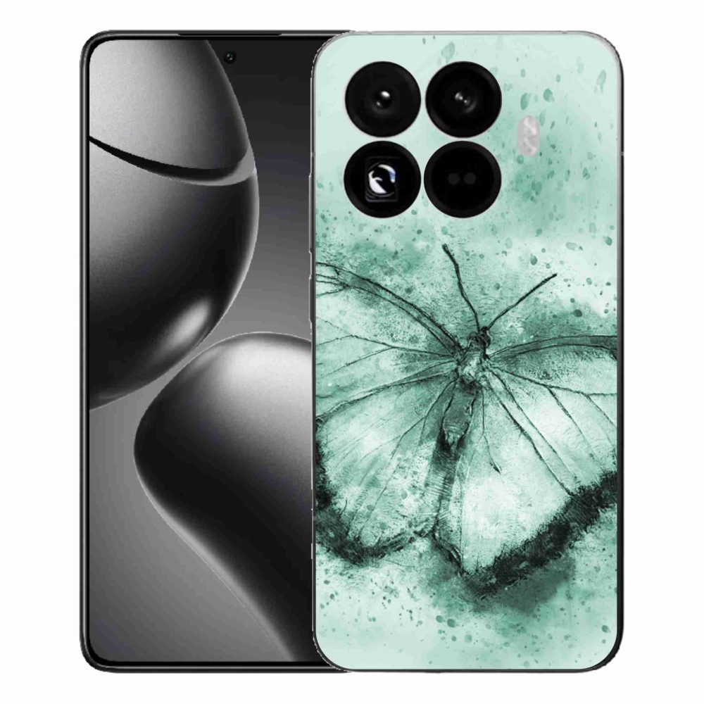 Gélový kryt mmCase na Xiaomi 15T Pro - zelený motýľ