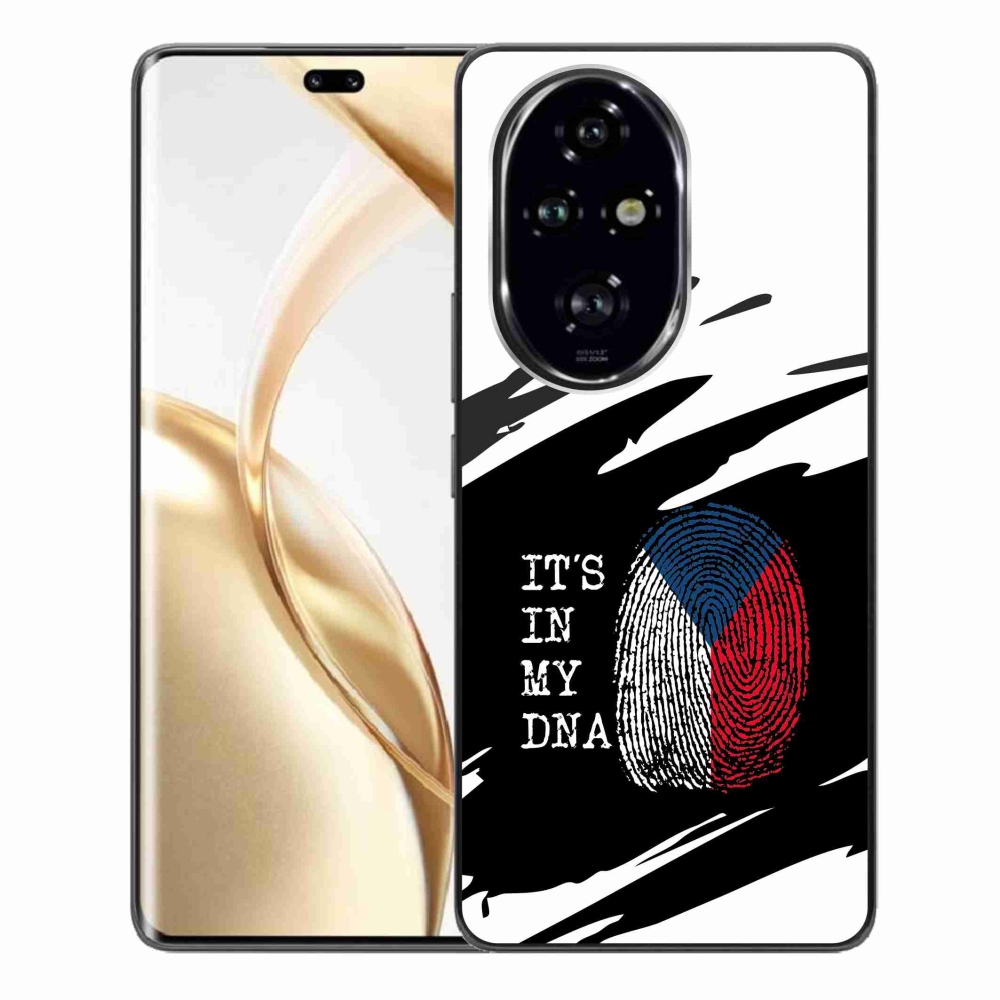 Gélový kryt mmCase na Honor 200 Pro 5G - vlajka odtlačok prsta čiernobiele pozadie