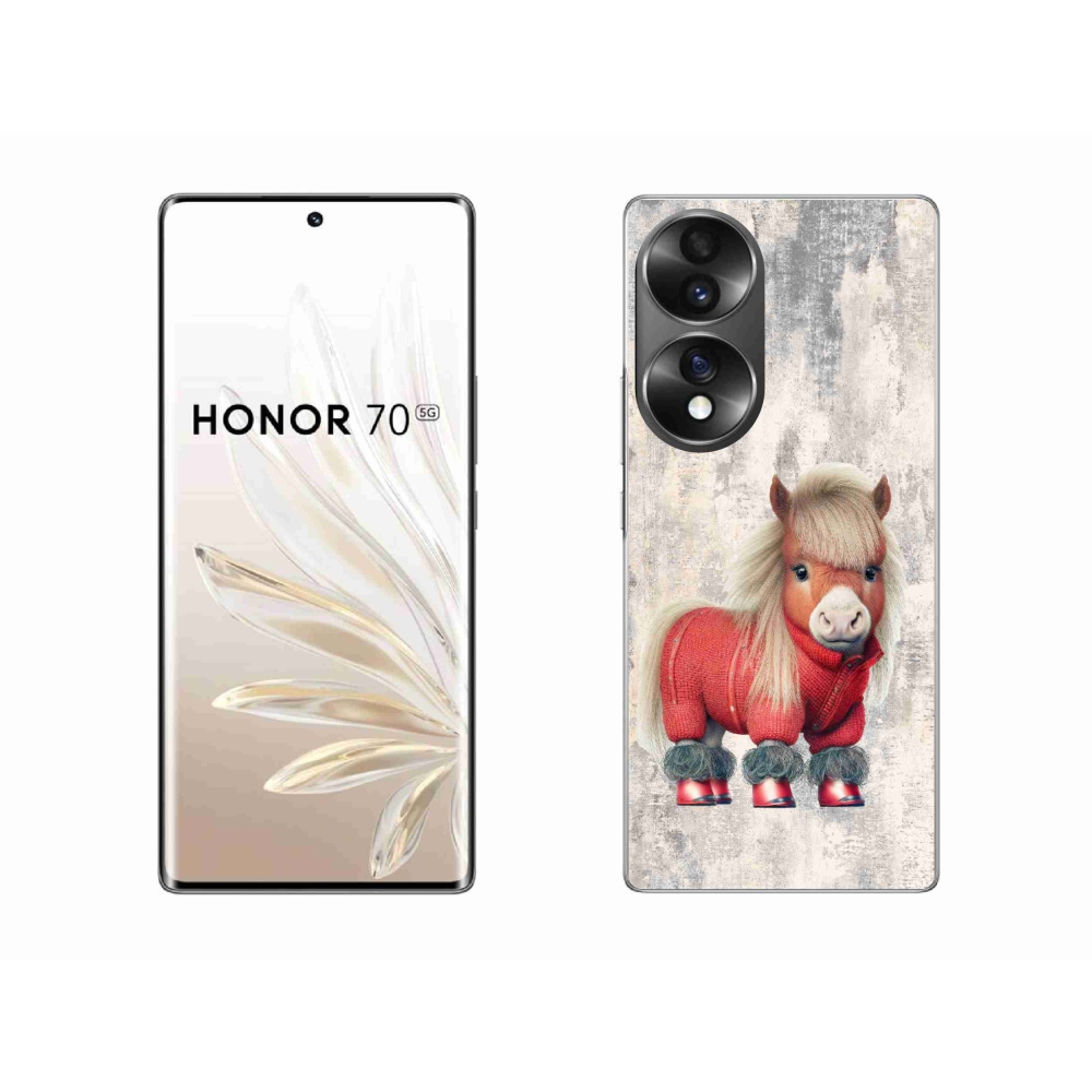 Gélový kryt mmCase na Honor 70 - poník vo svetri