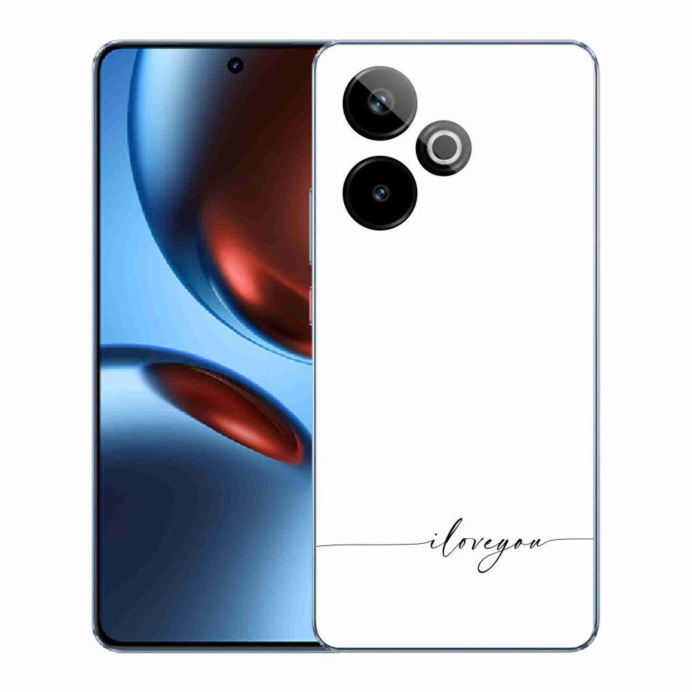 Gélový kryt mmCase na Realme GT 7 5G/GT 7T 5G - I love you biele pozadie