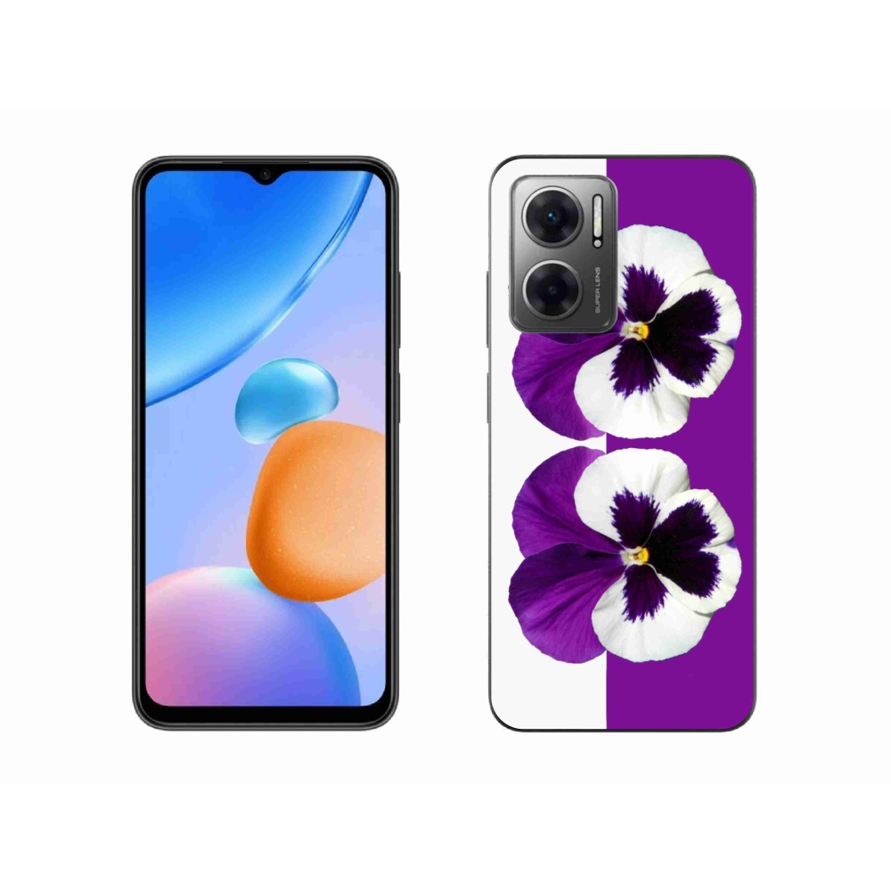 Gélový kryt mmCase na Xiaomi Redmi 10 5G - fialovobiely kvet
