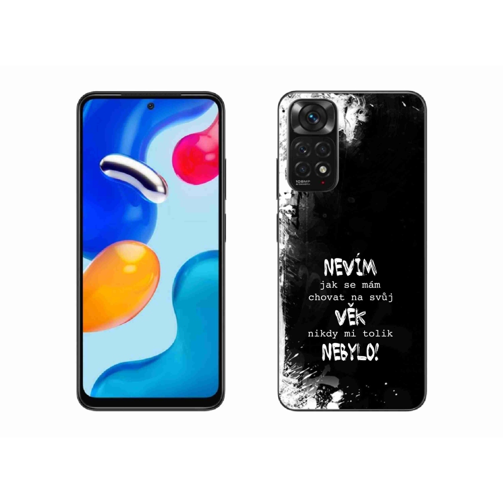 Gélový kryt mmCase na Xiaomi Redmi Note 11S 4G - vtipný text 14 čierne pozadie