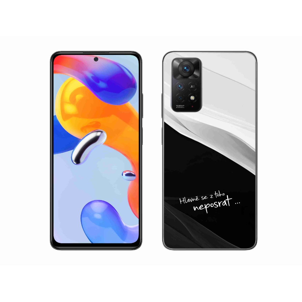 Gélový kryt mmCase na Xiaomi Redmi Note 11 Pro 4G/5G - vtipný text 13 čiernobiele pozadie