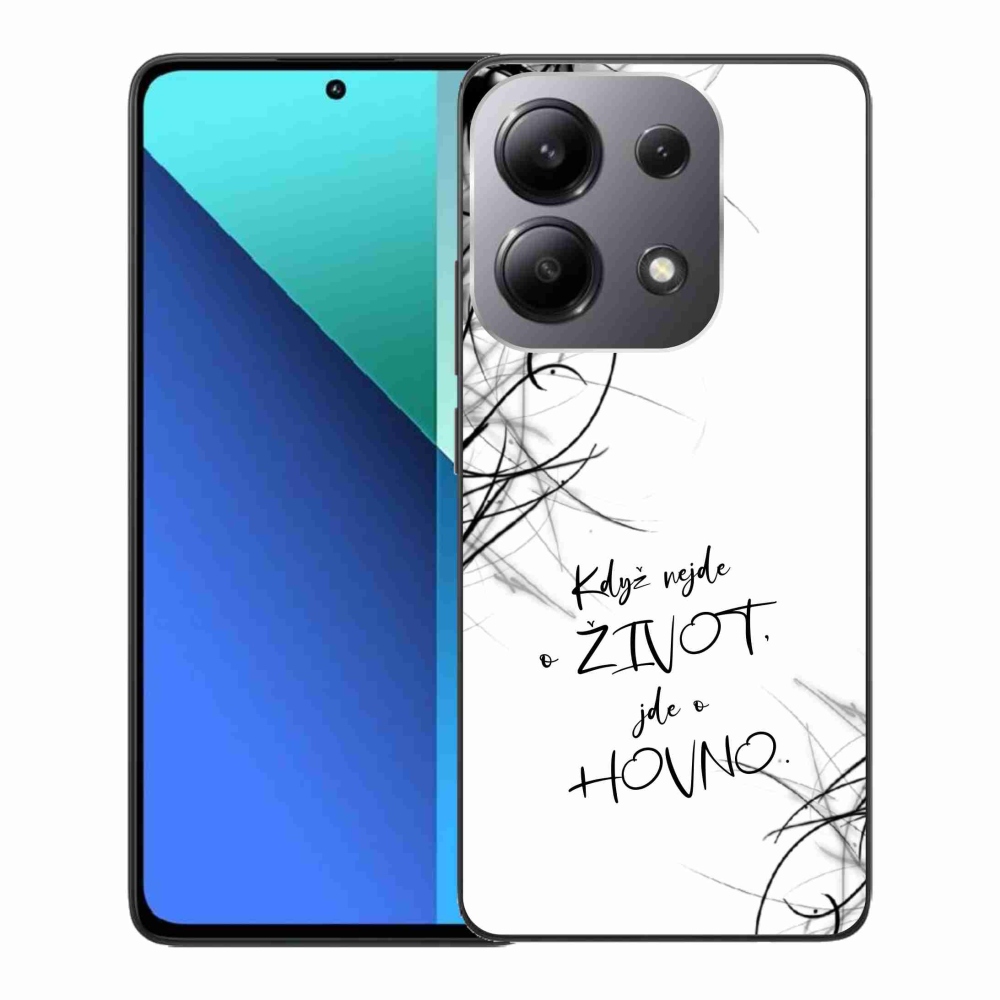 Gélový kryt mmCase na Xiaomi Redmi Note 13 - vtipný text 16 biele pozadie