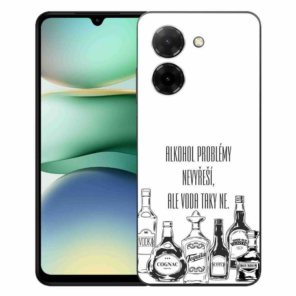 Gélový kryt mmCase na Xiaomi Redmi A5 (173.45x79.35x8.45mm) - vtipný text biele pozadie