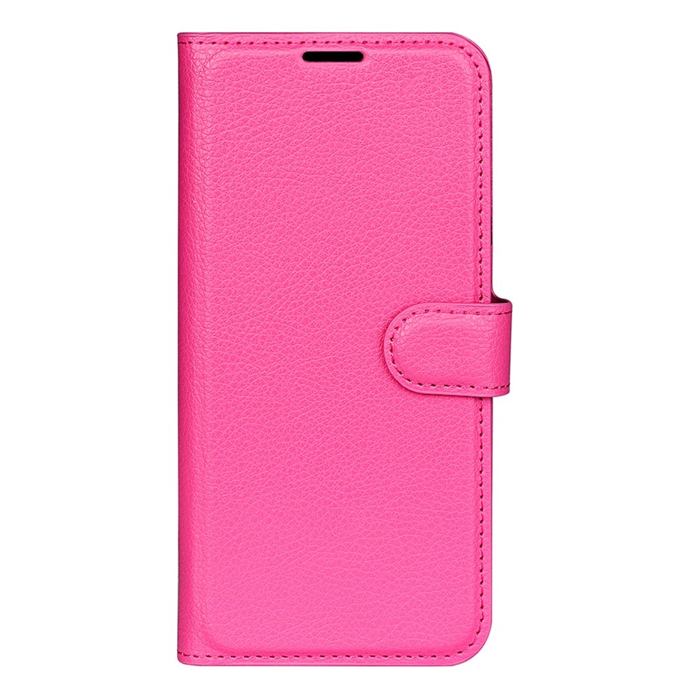 Litchi knižkové púzdro na Samsung Galaxy S25 Edge - rose