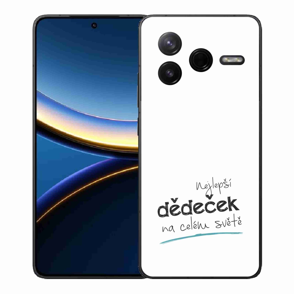 Gélový kryt mmCase na Xiaomi Poco F7 Pro - najlepší dedko 3 biele pozadie