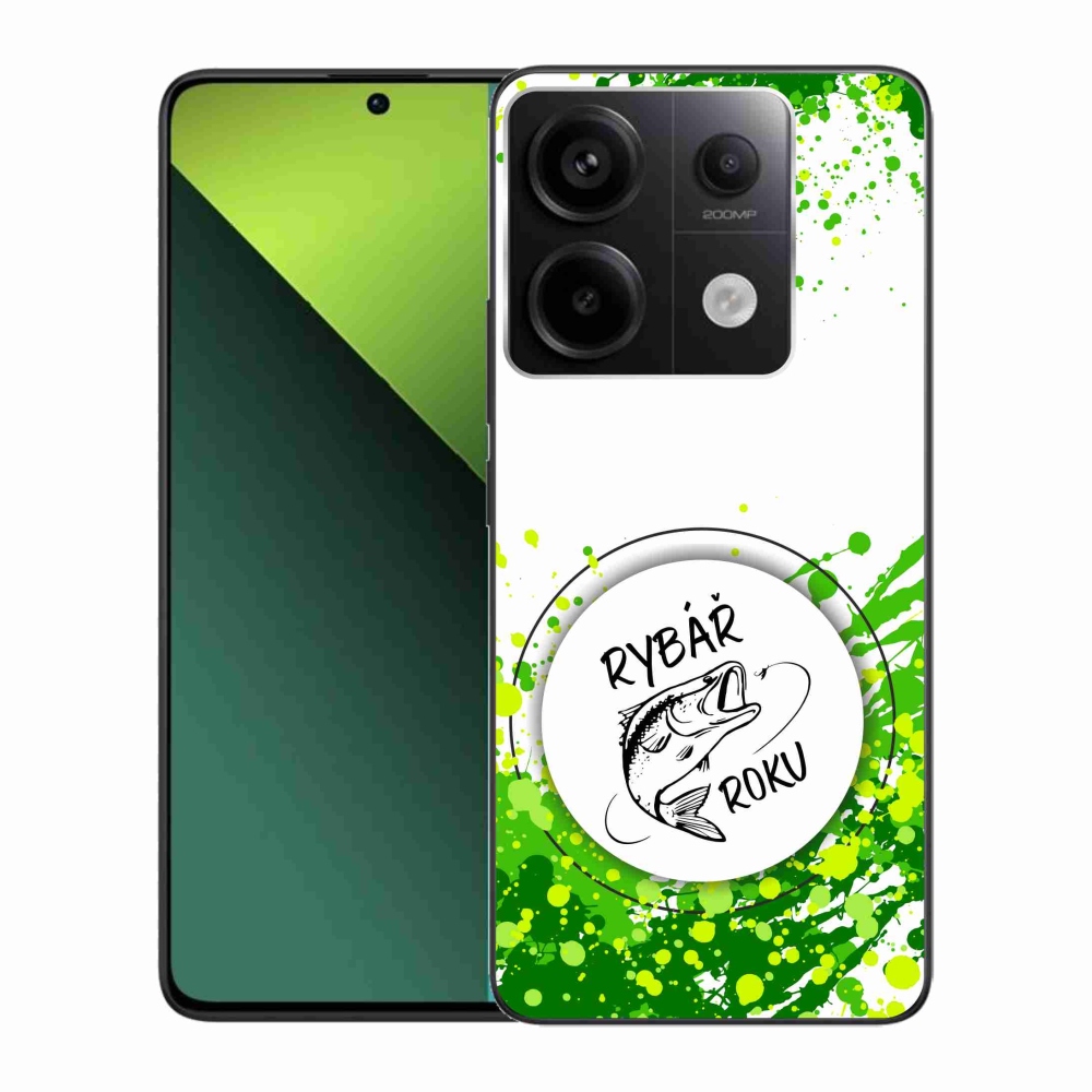 Gélový kryt mmCase na Xiaomi Redmi Note 13 Pro 5G/Poco X6 5G - rybár roka biele pozadie