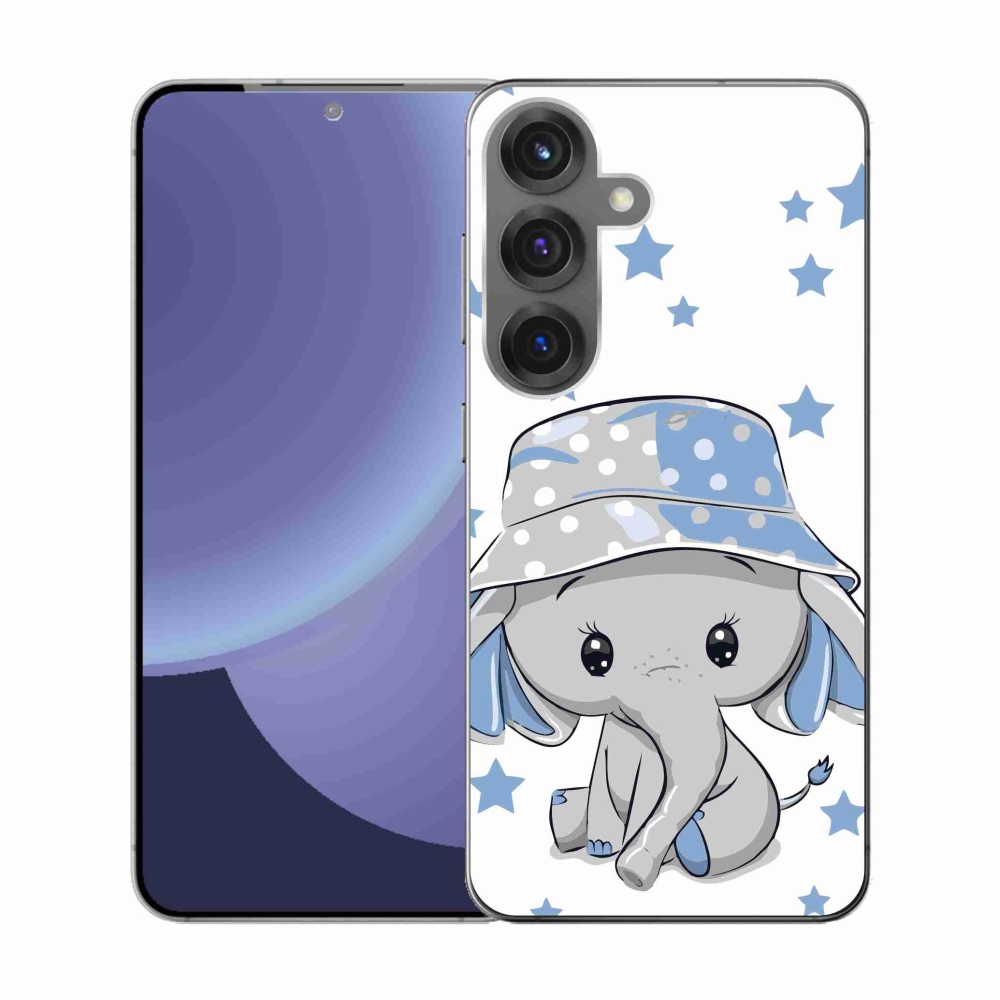 Gélový kryt mmCase na Samsung Galaxy S25 - modrý slon