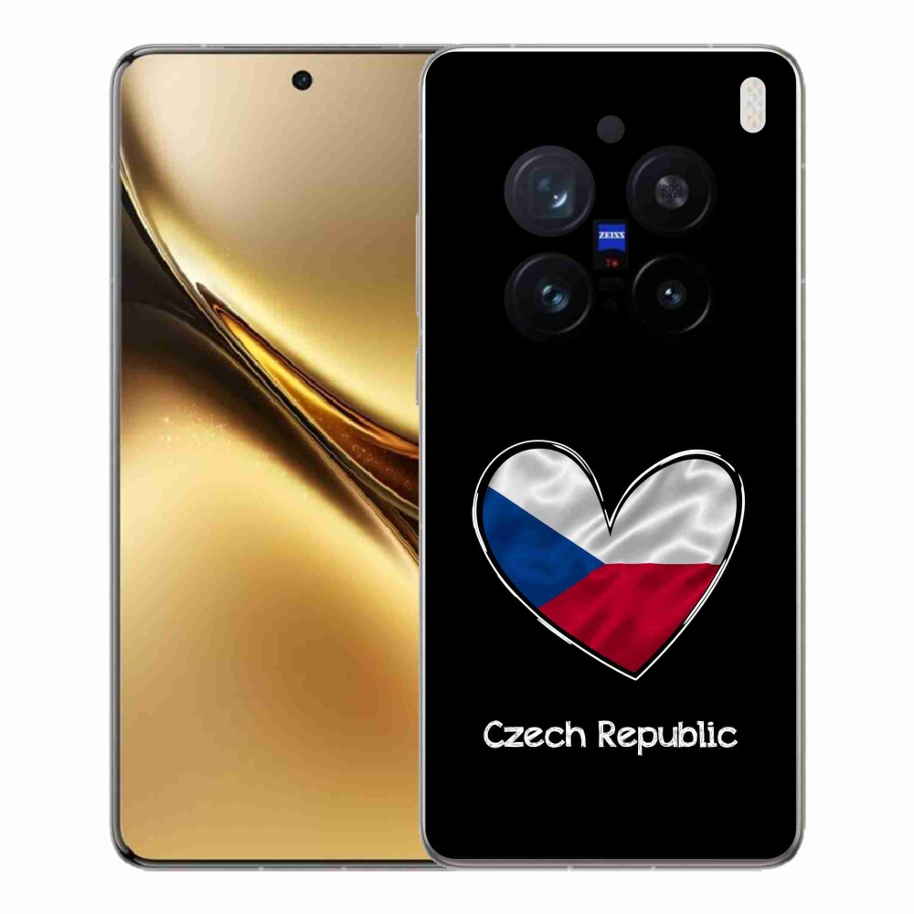 Gélový kryt mmCase na Vivo X200 Pro 5G - vlajka srdca čierne pozadie