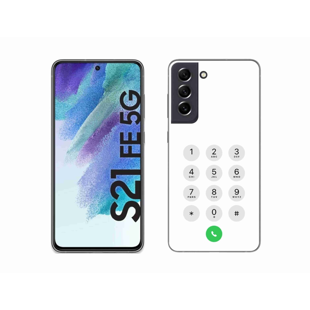 Gélový kryt mmCase na Samsung Galaxy S21 FE 5G - biely číselník