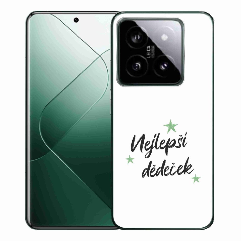 Gélový kryt mmCase na Xiaomi 14 Pro - najlepší dedko 2 biele pozadie