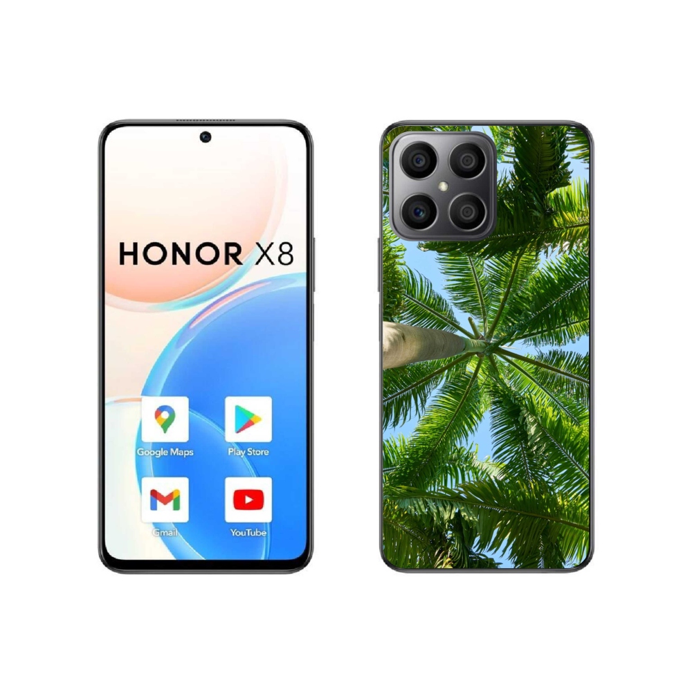 Gélový kryt mmCase na Honor X8 4G - palmy