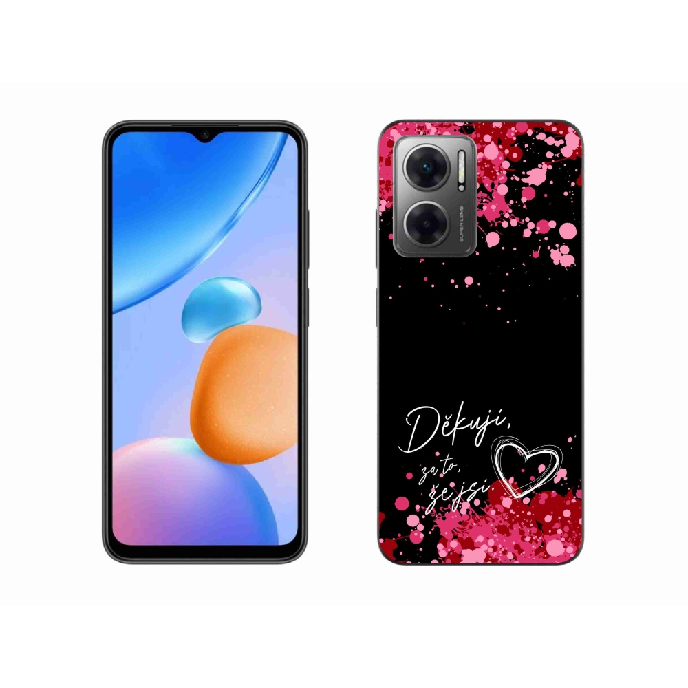 Gélový kryt mmCase na Xiaomi Redmi 10 5G - zamilovaný text 2 čierne pozadie