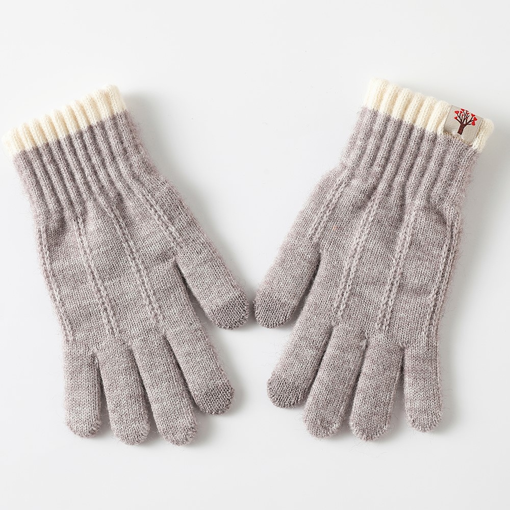 Decor dámske dotykové zimné rukavice - svetlofialové