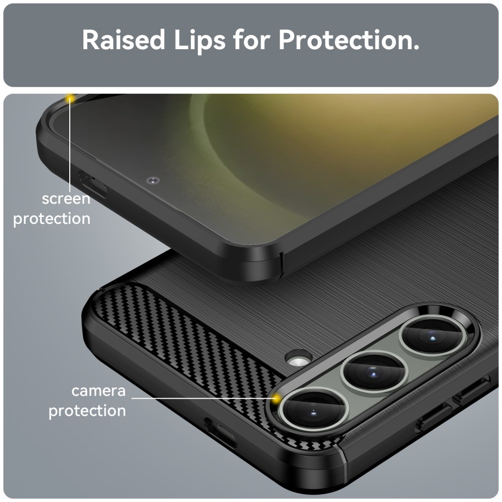 Carbon odolný gélový obal na Samsung Galaxy S24+ - čierny