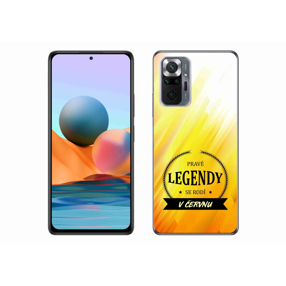 Gélový kryt mmCase na Xiaomi Redmi Note 10 Pro - legendy v júni žlté pozadie