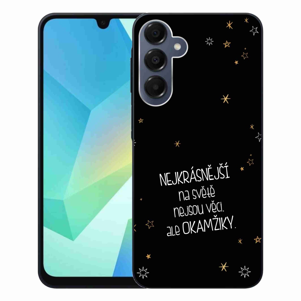 Gélový kryt mmCase na Samsung Galaxy A16 4G/5G - citát 4 čierne pozadie