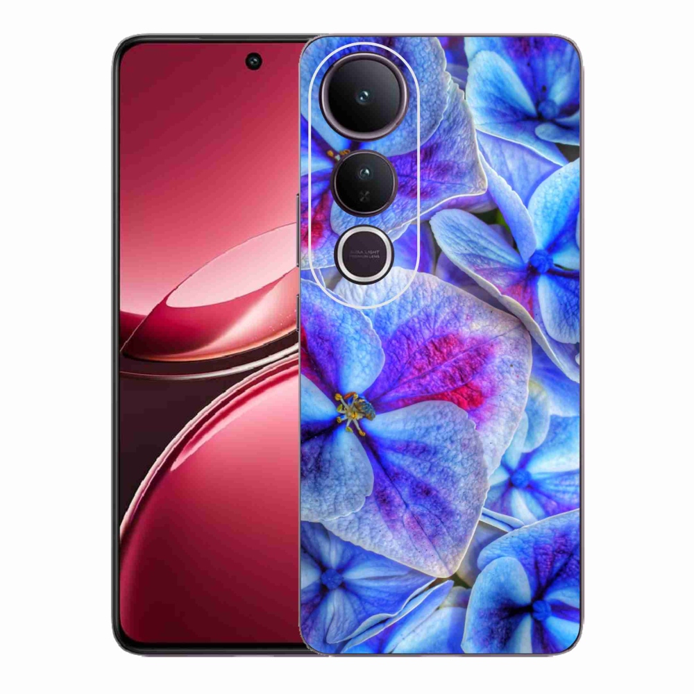 Gélový kryt mmCase na Vivo V50 Lite 4G/5G - modré kvety 1