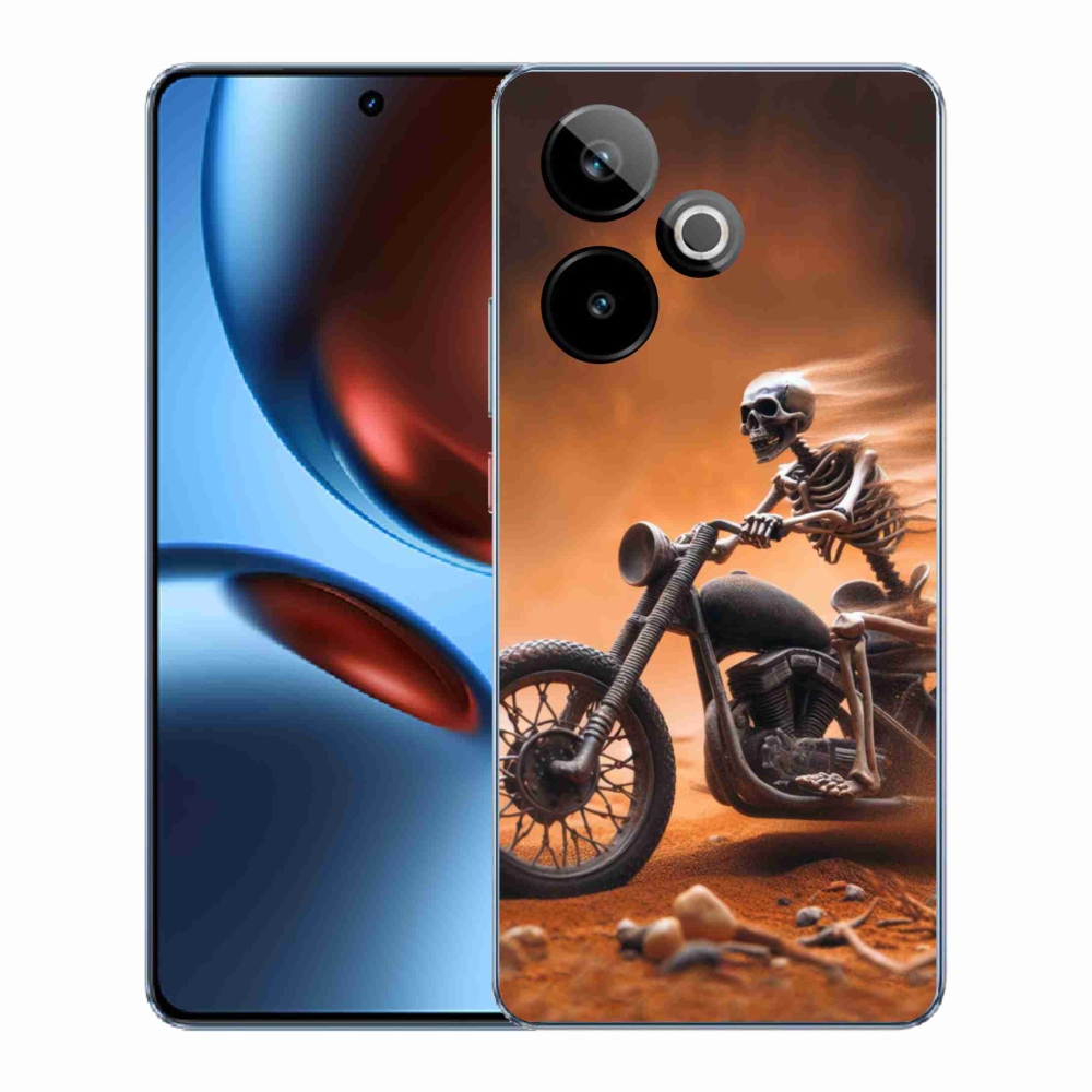 Gélový kryt mmCase na Realme GT 7 5G/GT 7T 5G - kostra na motorke