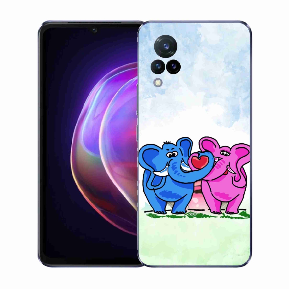 Gélový kryt mmCase na Vivo V21 4G/5G - zamilovaní slony