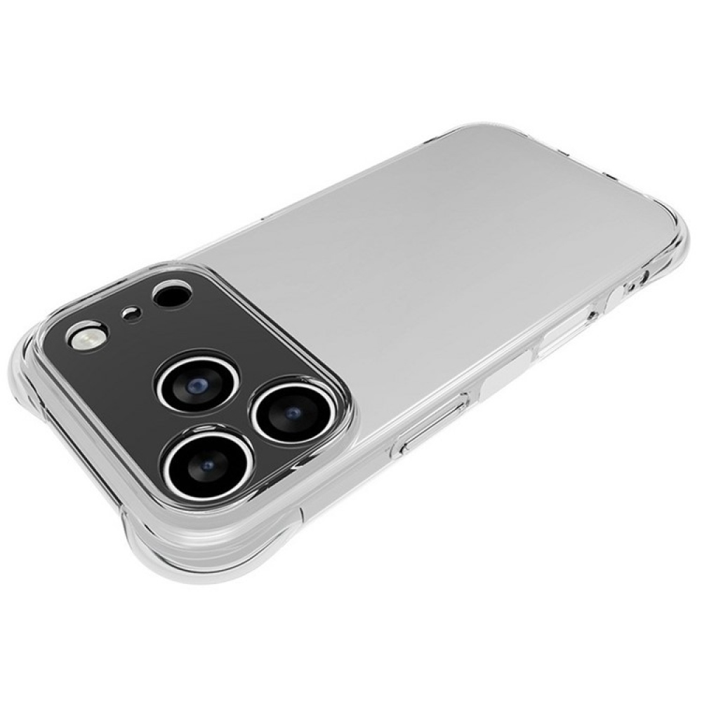 Priehľadný gélový obal na iPhone 17 Pro - priehľadný