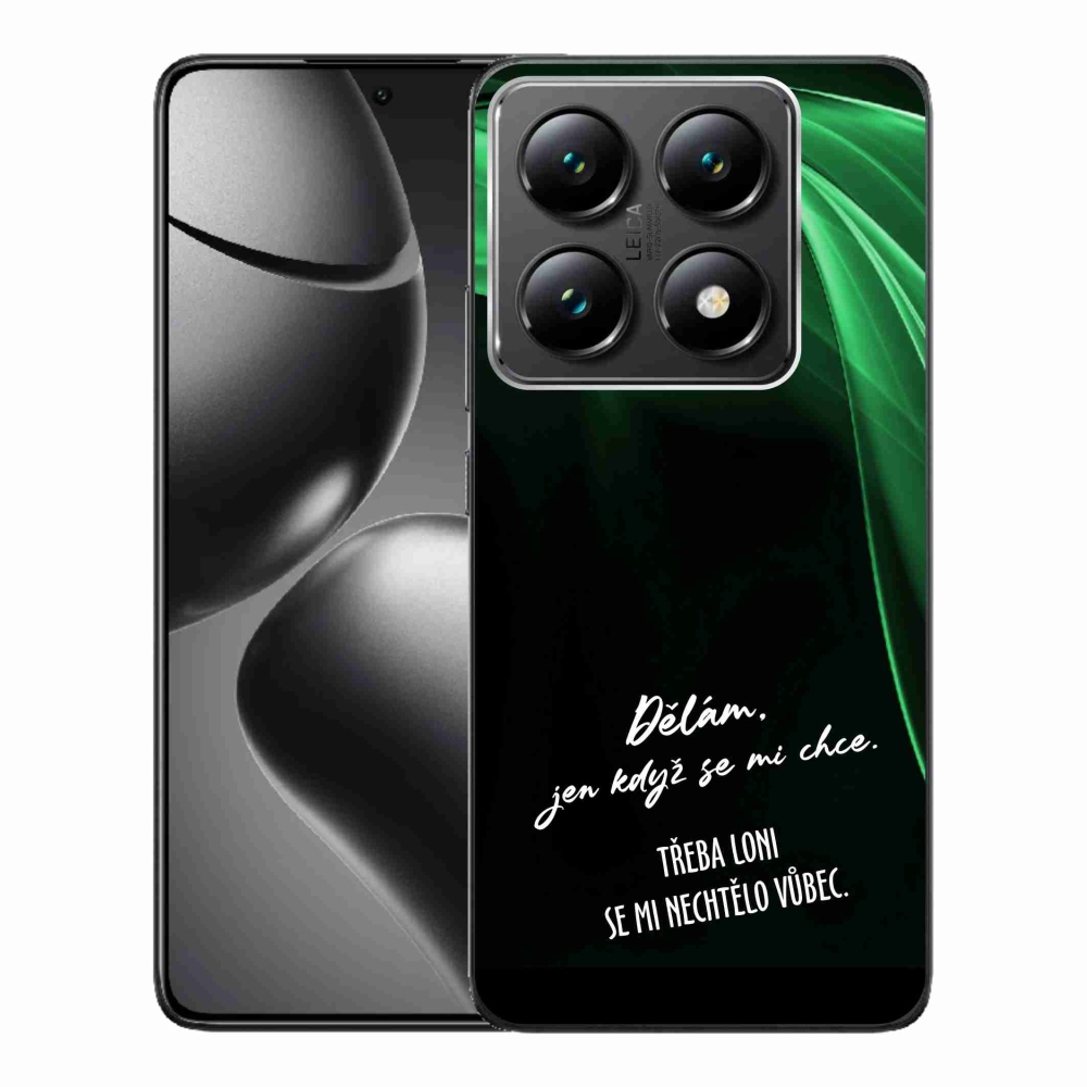 Gélový kryt mmCase na Xiaomi 14T Pro - vtipný text 12 čierne pozadie
